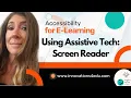 Use Assistive Technology for Students with Disabilities Perform Accessibility Testing Tutorial