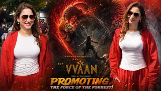 Slaying Her Way Into 'THE VVAAN'! Tamannaah Bhatia Spotted Promoting The Film At Ellora Studios