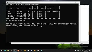 ALTER TABLE Change column name of a column in table MySQL phpMyadmin MariaDB command-line