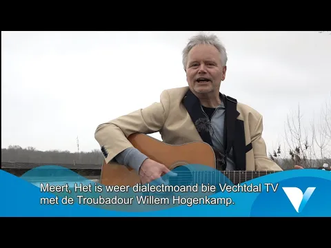 Troubadour Wim Hogenkamp zingt in het dialect, het Ni'jluusn's lietie en over het paradijs, dat het Vechtdal heet.