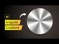 Easy How to Make Angular or Conical gradient in Adobe Illustrator