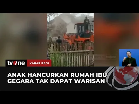 Tak Dapat Warisan, Anak Hancurkan Rumah Ibunya Pakai Buldoser