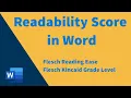 How to find readability score in world
