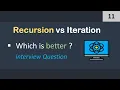 Recursion vs Iteration Which is Better Disadvantages of Recursion Iterative vs Recursive Codes