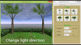 Green space plant landscaping implemented with JOGL