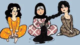 عمتهه ام جويسم وحماتهه حسدن شعرهه لن طويل الحد ماوكع والحل جان منتج بايوتين جلاتين تبوشه جويسم دندنها