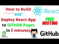 How to build and Deploy React App to GITHUB Pages in 5 Minutes Free Webhosting Lifetime Access