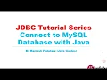 JDBC Tutorial - Part 2 Connect to MySQL database with Java