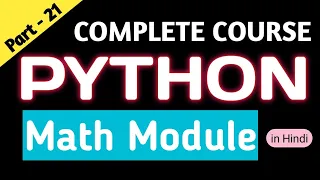 Math Module in Python Complete Python Course in Hindi All Math Functions in one