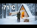 –71°C Coldest Place on Earth Building a Wooden Survival House