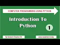 Python Tutorial For Beginner s in Hindi Introduction to Python By Santosh Chauhan Sir
