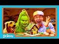 Blippi The Grinch Make Silly Gingerbread Houses Dr Seuss