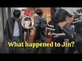 Download Lagu Worried? a video is Circulating Showing Jin Trying Really Hard To Hide his face from the public?!
