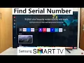 How To See Samsung Smart TV Serial Number