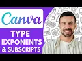 How to Type Exponents and Subscripts in Canva - 2025 Very Easy