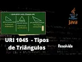 Tipos de Triangulos URI 1045 - Exercicio resolvido Java