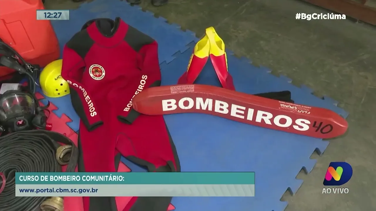 Inscrições abertas para o curso de Bombeiro Comunitário em Criciúma