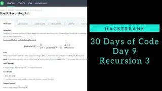 Recursion HackerRank Day 9 Factorail Python