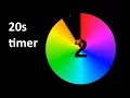 20 Second Countdown Timer with rainbow colors