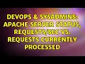 DevOps SysAdmins Apache Server Status vs requests currently processed