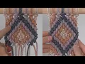 DIY Intermediate Macrame - Reverse Double Half Hitch Knot Diamond Pattern