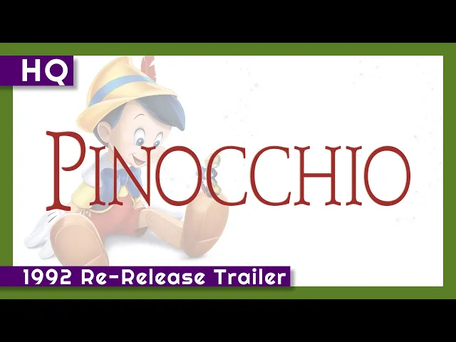 Pinocchio (1940) 1992 Re-Release Trailer