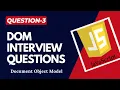 Javascript Dom interview questions Document Object Model Javascript DOM Frontend interview