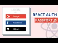 React Social Login with Passport js React oAuth w Google Facebook Github