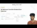 3654 Minimum Sum After Divisible Sum Deletions prefixSum HashMap DP java solution