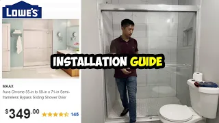 Lowe s MAAX Aura Semi-frameless Bypass Sliding Shower Door Installation