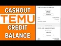 How to Wit raw Temu Credit Balance LATEST GUIDE