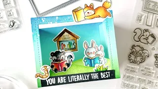 Water Colored Shadow Box Card Samantha 