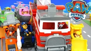 Paw Patrol Ultimate Rescue Fire Truck Toys Pups Rescue Animals in Adventure Bay!