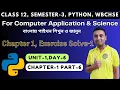 Python Programming Day 6 Chapter 1 Unit 1 Class12 Semester 3 Computer Application Science