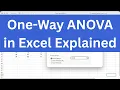 One-Way ANOVA in Excel Explained Single Factor Analysis Interpretation