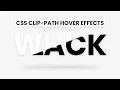 CSS Clip-Path Text Hover Effects Html CSS