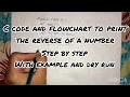 Print the Reverse of a number C code and flowchart Easy explanation w dry run YourStudyGuide