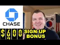600 Chase Bank Checking Savings Sign Up Bonus