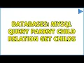 Databases MySQL query parent child relation get childs