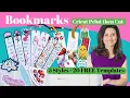 5-Ways to Make Bookmarks Cricut Print then Cut 20 FREE Templates