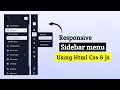 Easy Responsive Sidebar Tutorial HTML CSS JavaScript Mayancoders