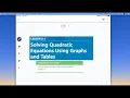Solving Equations Using Graphs and Tables Lesson 9-1