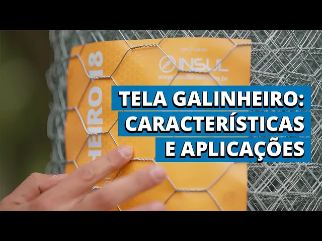 Tela para Galinheiro fio 18 - 1,24mm - Malha 5cm - Rolo 50m Vídeo do produto - Tela para Galinheiro fio 18 - 1,24mm - Malha 5cm - Rolo 50m