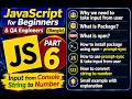 JavaScript for Beginners QA Engineers Bangla - Part 6 User Input npm String to Number