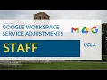 Google Workspace Service Adjustments - Staff