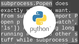 How can I run an external command asynchronously from Python