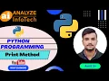 Print method python programming - Analyze InfoTech
