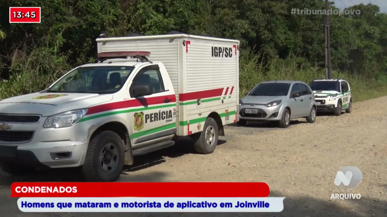 Condenados homens que mataram e motorista de aplicativo em Joinville