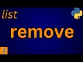 Python Remove List Method