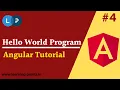 Hello World program with Angular 11 Where to write code Angular Tutorial Learning Points